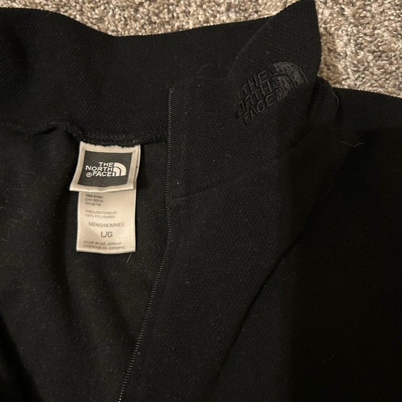 The North Face Quarter Zip Black Pullover Large Long Sleeve Sweater Mens - Picture 4 of 8
